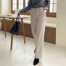 셀러허브(잡화) 여자 오피스룩 와이드 핀턱 가을 니트 슬랙스