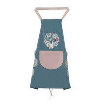 주방 닦을 수있는 앞치마 방수 오일 방지 만화 화환 토끼 네일 가게 여자를위한 앞치마를 굽는 요리 액세서리, 푸른