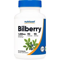 뉴트리코스트 빌베리 캡슐 1200mg 90 비건캡슐, 1개, 90정