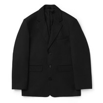 로파이 슈트 블레이저 재킷 오버핏 3버튼 블레이져 (블랙) OVER-FIT THREE BUTTON BLAZER (BLACK)