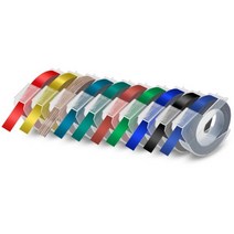 인테리어 소품 타자기 유니크 엔틱 3D 엠보싱 라벨링 기계 Mote E101 문자 템플릿 수동 라벨러 Dymo 12965 용 프린터 라벨에 적합, 10PK-5