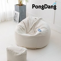 [SCOZY] PONGDANG 퐁당 빈백 초대형 발받침 세트 시리즈1, 아이보리(패브릭), 시리즈1-원형