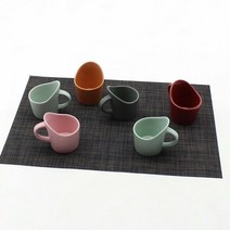 달소금 유광+무광 도자기 종이컵 홀더/받침(6color), 색상:라이트핑크(무광), 단품