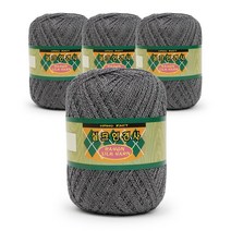 필립섬유 쎄비 실크 인견사 뜨개실 90g x 4p, 823 메란지그레이화이트