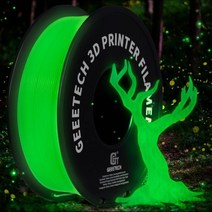 3D프린터필라멘트 GEEETECH-글로우 PLA 3D 프린팅 야간 조명 1.75mm 1kg 어둠 속에서 빛나는 8 색 소재 해, Green_CHINA, 04 Green
