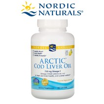 노르딕내추럴스 Arctic 코드 리버 오일 오메가3 대구간유 750mg 레몬 비타민A D 180소프트젤