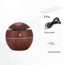 샤오미 휴대용 공기 가습기 초음파 USB 디퓨저 나무 LED 야등 전자, 제3조