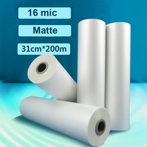 광택 투명 16Mic 310mm x 200M 1 " 코어 핫 라미네이팅 필름 Bopp 롤, 02 matte 16mic