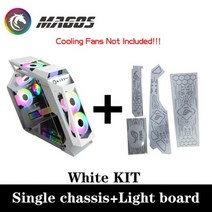 수냉쿨러 M-ATX ITX 마더 보드 용 PC 캐비닛 하이 엔드 특수 모양의 게임 물 냉각 섀시 케이스 DIY 컴퓨터 데스크탑, white kit