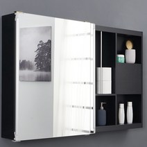 닥터바스 블랙 시크릿 전면 거울 슬라이드장 1400 x 800 x 170 mm, 블랙(바디) + 실버(손잡이), 1개