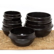 경산세라믹 직화 뚝배기 가정용 업소용뚝배기 토기 계란찜 찌개냄비, 검정, 받침2호기:130mmx185mmx155mm