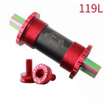 바텀 브라켓 MUQZI 자전거 티타늄 세라믹 바텀 브래킷 MTB 도로 자전거 스퀘어 축, 119MM 레드