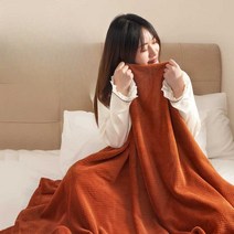 온열 담요 싱글 1인용 장판 낮잠 입는 침실 소파 쿠션, 크림그린150x90cm전기가열세탁가능