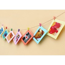 종이액자 미니 세트 DIY 액자 벽꾸미기 포토 페이퍼 프레임 마끈 포장끈, 04(크래프트10장)