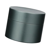 미니 항아리 금속 수 알약 주최자 라운드 휴대용 봉인 된 다용도 스토리지 컨테이너 차 캐디 포켓 여행 화장품, 회색, 2.2cmx2.95cm, 합금, 1개