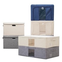 레보떼 패브릭 리빙박스 수납정리함 55L 66L 88L 100L 옷정리, 1개, 네이비 [55L] 2P
