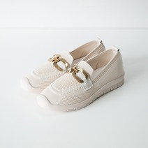 르본디 여성용 니트 슬립온 편안한 스판 여성단화 3cm