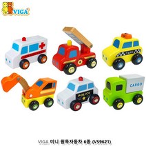 돌아기 선물 알록달록 원목 미니카 6종 호기심자극 국민육아템