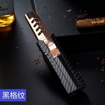 새로운 금속 푸른 불꽃 가스 터보 라이터 스프레이 건 주방 요리 흡연 액세서리 방풍 바베큐 용접 시가 라이터, 우드 블랙