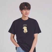 키밍 래브라도 리트리버 그래픽 반팔티 오버핏