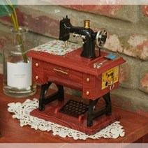 오르골 인테리어장식 미니어처 데코 소품 앤틱 재봉틀