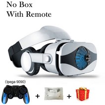 VR 안경 가상 현실 3D 헤드셋 헬멧 안드로이드 아이폰 스마트 폰 휴대 전화 컨트롤러 게임 Wirth Real Goggles, [10] Style B With Remote