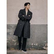 BEAN POLE 애쉬 홈스펀 헤링본 체크 코트