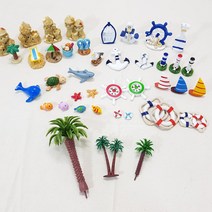 한소픈 미니어처 피규어 35종 선인장 어항장식 여름테마소품 모래놀이 동물모형 물고기 여름디스플레이, 21.요트(옐로우)