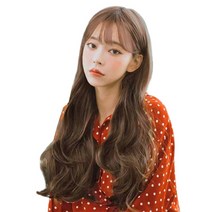 가발매니아 큐리펌 66cm 리얼라인피스(제디원사) 하이커버피스 풀커버 오픈 반가발 여자부분, 코랄베이지