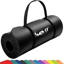 독일 아마존 MOVIT Exercise Mat Skin-Friendly and Phthalate Free for Home or Travel in 3 Sizes 12 Colours1, black, 190x60x1/5cm