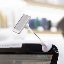 집게형 부착 디피용 미니거울 손거울, 화이트-집게형