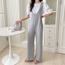 여성용 데이데이 딥브이 점프수트 긴바지 빅사이즈
