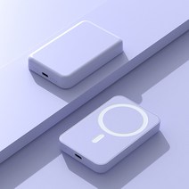 PYHO 맥세이프 마그넷 보조배터리 20W 무선고속충전, 자주색, 10000mAh