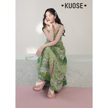 KUOSE 오일 페인팅 선드레스 원피스 쿠오세