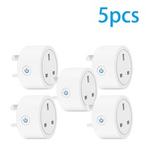 스마트플러그 원격스위치 전기세이버 20a tuya 소켓 wifi 영국 3pin 어댑터, 와이파이 영국 소켓 5 개, 전원 모니터 포함