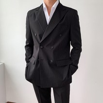 제이 데일리 스트라이프 남자 수트 빅사이즈 2XL 결혼식 정장세트