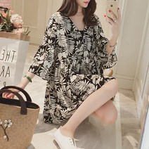 dcmt3499 무배 수입의류 베이비돌 쉬폰 원피스 쉬폰 미니원피스 나염 루즈핏 원피스 브이넥 쉬폰 원피스 루즈핏 쉬폰 원피스