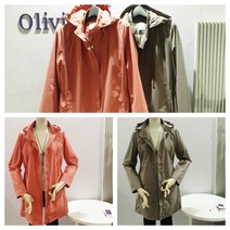 올리비아로렌 후드 탈부착 봄 가을 바람막이 스트링 하프 점퍼 nc청주점 vocclws2251