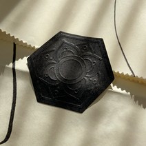 [당일출고] 블랙 형압 전통문양 스티커, 원형(3.5cm), 50매