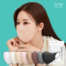 다샵 아르떼 에그라인 새부리형 컬러 마스크 중형 50매, 10개입, 5개, 베이지