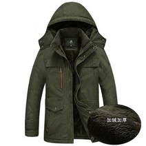 겨울 남성 자켓 윈드 브레이커 두꺼운 코트 자연 면화 Parka Mediun 긴 스타일 후드 Outwear-30도