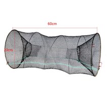 어망 낚시 그물 망 접이식 메쉬 게 가재 랍스터 포수 냄비우 우 트랩 액세서리 네트워크 물고기 케이지, 01 60 x 33cm