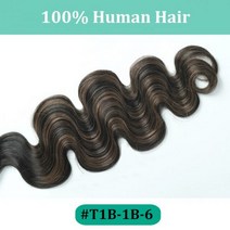 다크 브라운 웨이브 클립 인 헤어 익스텐션 10 개 160g 트리플 웨프트 바디 웨이브 레미 클립 실제 인모 익스텐션 풀 헤드 클립, T1B-1B-6, 16 inches_10Pcs 160G