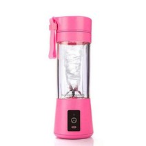 380ml 휴대용 미니 전기 과일 Juicer 핸드 헬드 스무디 메이커 블렌더 교반 USB 충전식 주스 컵 물, 분홍색