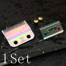 바리깡 클리퍼 이발기 바버샵 이발소 리젠트컷 투블럭 헤어컷 숏컷 전문 WMARK 2 홀 헤어 클리퍼 블레이드 레인보우 컬러 실버 컬러 골든 컬러 전문 클리퍼 용 블레이드 W 2, W-2C 1 세트