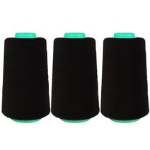 미싱바끼 60수3합, 검정, 3개