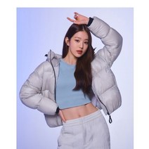 아이더 에어본 시리즈의 구스(80:20)다운 숏패딩/한줌 패커블백 제공/RDS인증/가볍지만 보온성 매우 우수/에어본 폴라 여성 다운 라이트그레이(DWW22546C2)