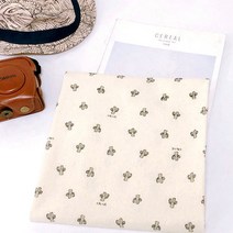 원단싸 대폭 면20수 워싱 낮잠이불원단] 도트&선인장 4type_WS751, 네츄럴바탕 선인장