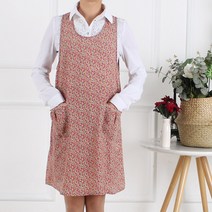 쉬이즈홈 럭셔리 쉬폰 쿨 원피스 앞치마(4Color), 오렌지, 1개