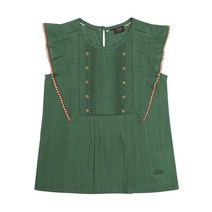 닥스 리틀 셔링디테일 블라우스 DQM12XB56M GN